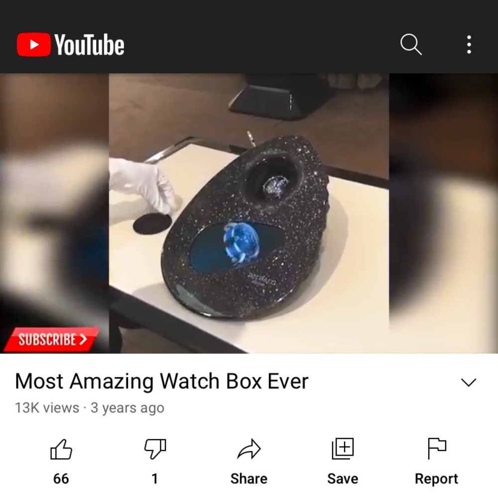 Jacob & Co asteroid watch box